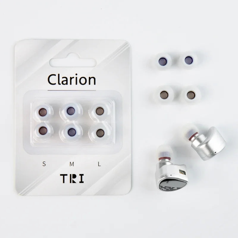 TRI Clarion Silicone-Earphone Eartips 3 Pairs for S/M/L Size Headphone Accessory Wired Headset Earbuds KBEAR HBB KAI I3 Pro IEMS
