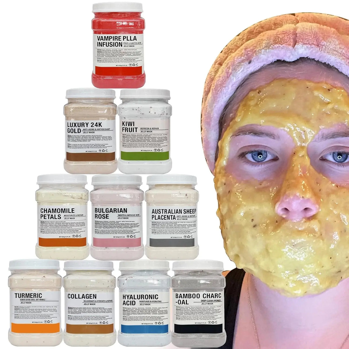 10PCS Jelly Mask Powder Wholesale 650G Professional Mask Powder Beauty Salon Use Facial Skin Care Products