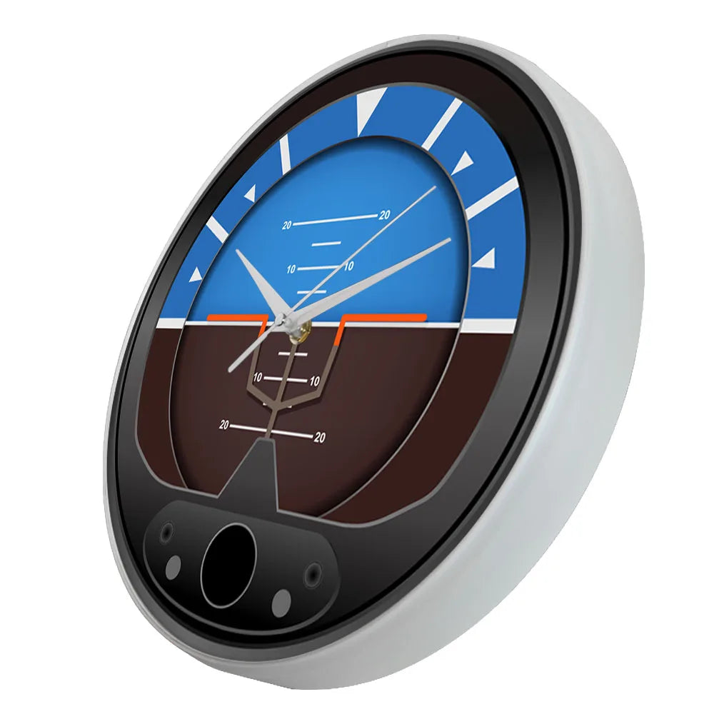 Airspeedometer Flight Instrument Silent Wall Clock Aircraft Attitude Indicator Home Décor Watch Pilots Art Décor Modern Clock