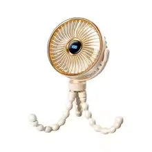Mini Octopus Fan with Flexible Tripod Portable Handheld Rechargebale Baby Car Seat Adjustable Degree for Office Room Car