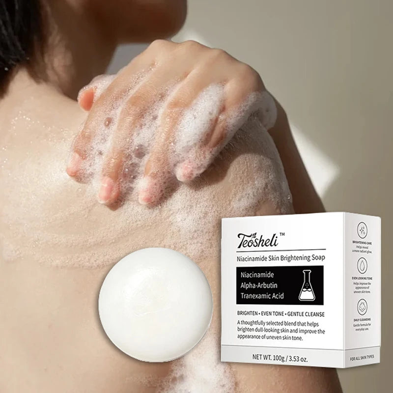Niacinamide Brightening Soap Plant Formula Facial Cleansing Moisturizing Skin Care Gentle Exfoliating Daily Use Smooth Beauty