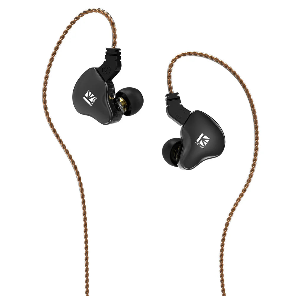 KBEAR KS1 KS2 Wired Earphone Dual Magnetic Circuit Dynamic Gaming Headphones In Ear Monitor Music Earbuds Headset KBEAR TFZ IEMs