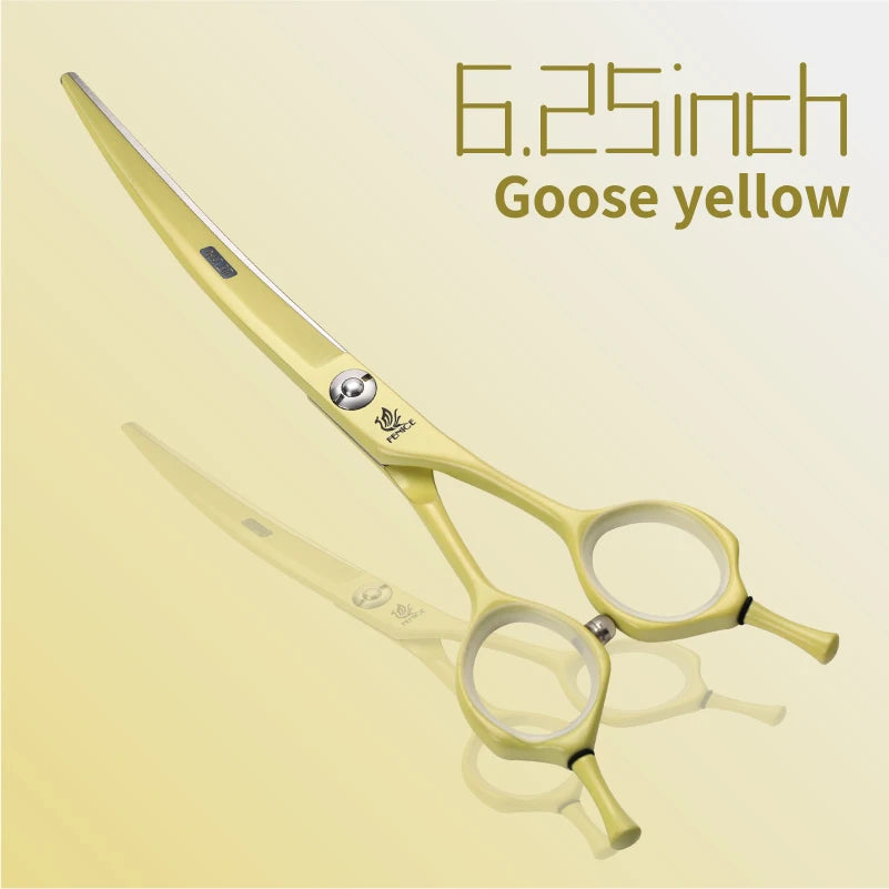 Fenice Dog Scissors 6.25/7.0inch Curved Scissors Pet Grooming Shears JP440C Dog Beauty Scissors Groomer Equipment