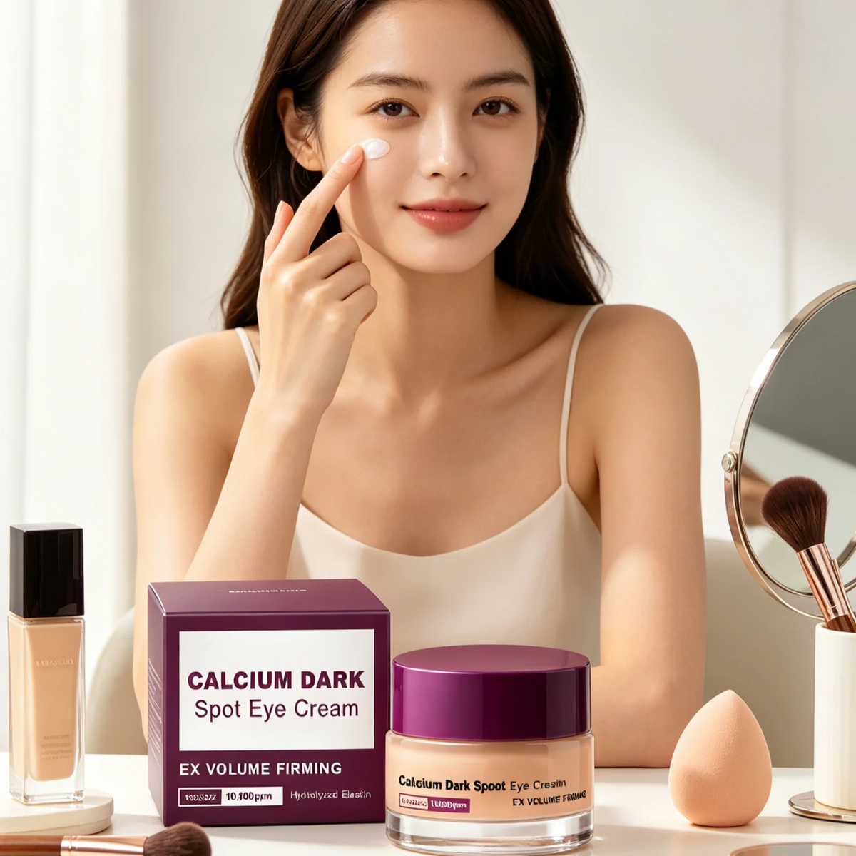 Calcium Dark Spot Eye Cream Lifting Firming Eye Sagging Anti-Puffiness Skin Care Brightening Moisturizing Eye Beauty Cream 15g