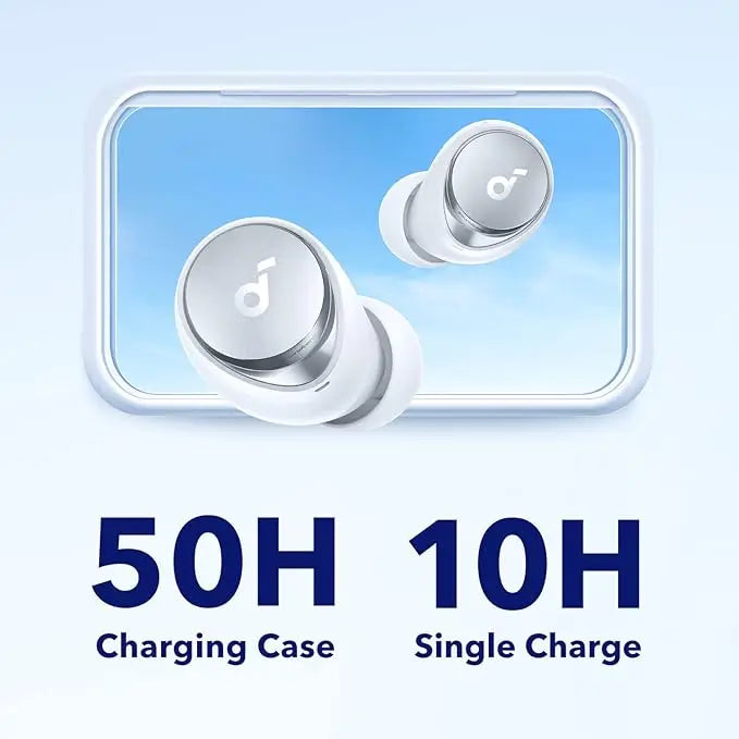 Soundcore by Anker Space A40 ANC Earbuds, Auto-Adjust, 98% Noise Reduction, 50H Playtime, App Control, Wireless C  (Refurbished)