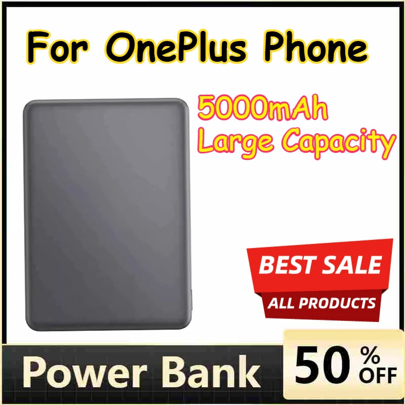 5000mAh Power Bank For OnePlus Phone Large Capacity NTC Intelligent Temperature Control 19.35Wh Mobile Phone Accessories