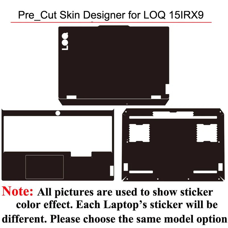 Protective Pre_Cut Vinyl Beauty Skin Sticker Touchpad Film Cover for LOQ 15 inch LOQ 15AHP10 15IRX10 15IRX9 15ARP9 15AHP9 15IAX9