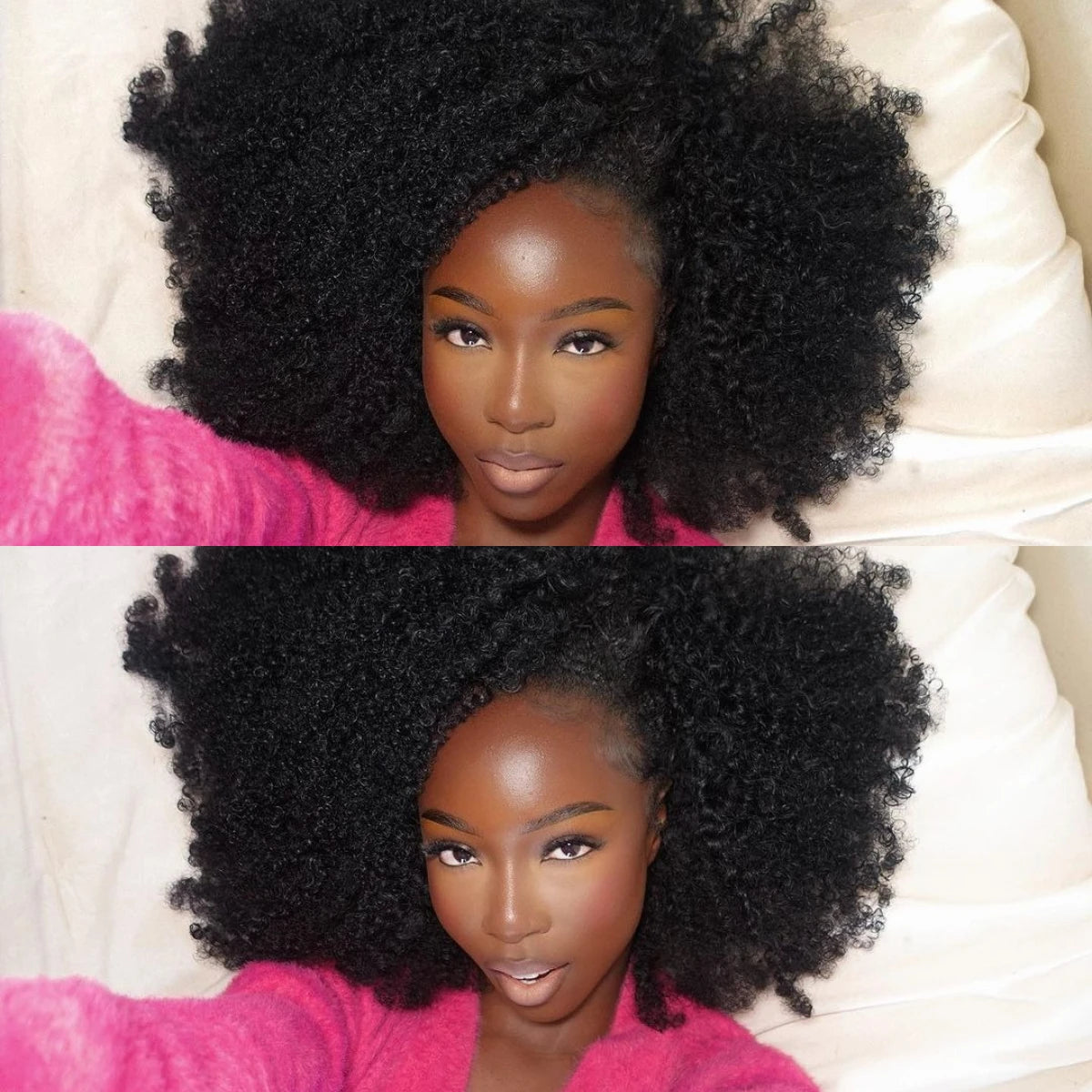 Queen Weave Beauty Kinky Curly 3 Bundles Deal Brazilian 100% Human Hair Extension Natural Black 12-24" Free Shipping