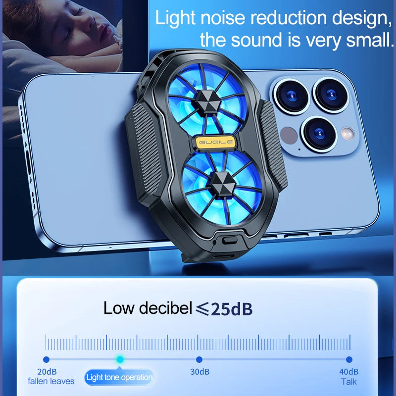 Double Fan Mobile Phone Radiator Phone Cooler For Cell Phone Cooling Cooler Fan Mobile Phone Cooler For Cell Phone Accessories