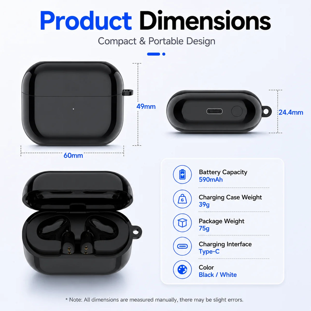 Replacement Charging Case For Galaxy Buds3 R530 Wireless Earbuds Charger Box Support Pairing Type-C LED