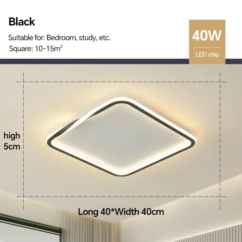 Modern LED Ceiling Lamp for Bedroom Living Dining Room Study Children's Room Chandelier Home Decoration Lighting Fixture Luster
