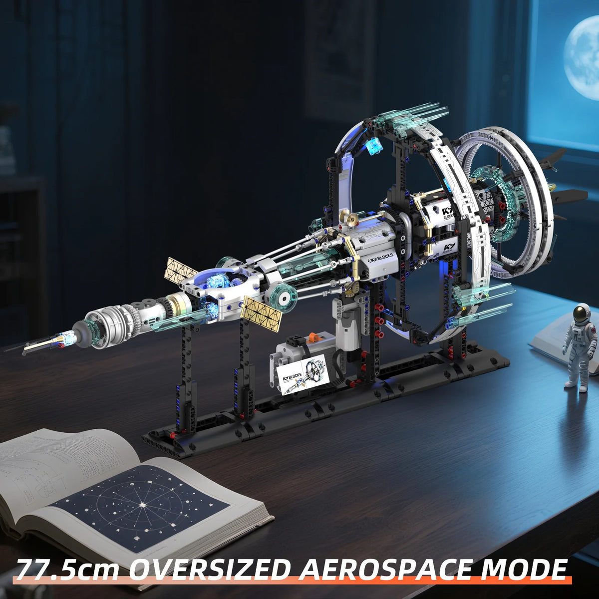 K96121 Orion Space Station Building Blocks, DIY Aerospace Model Assembly Toy for aldult, Creative Gift, Desk Home Décor Ornament