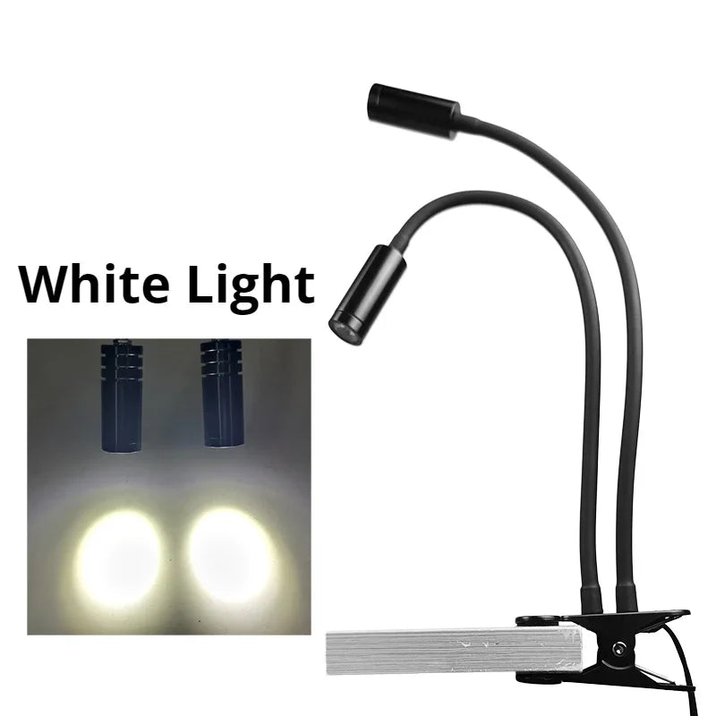 Gooseneck Lamp Microscope LED Light Universal Clamp Light Source Spotlight Cell Phone Electronic Repair Lighting Welding LED