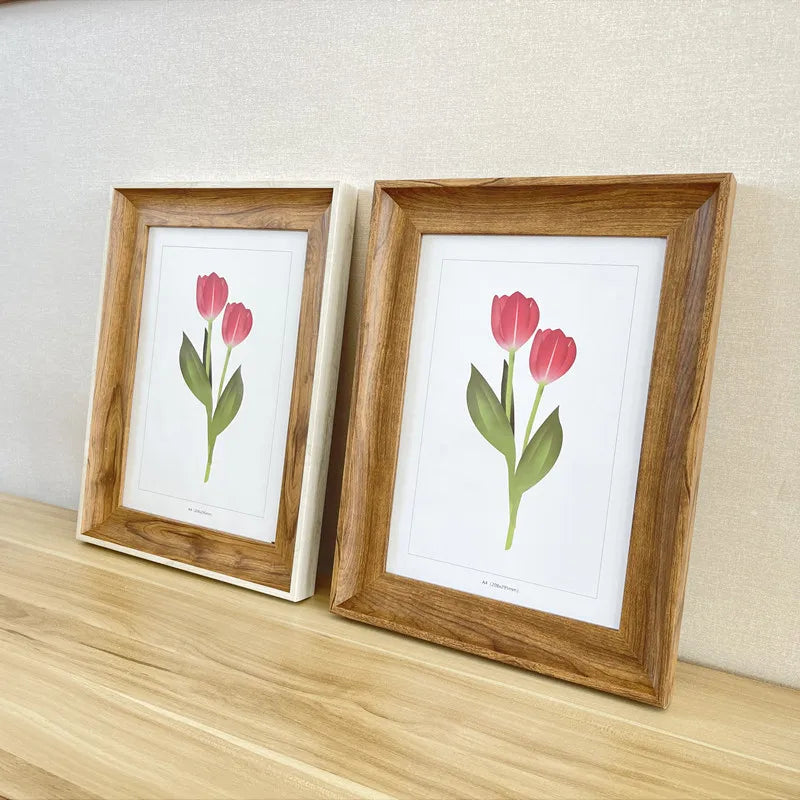 Square Picture Frame 5x5, 6x6, 7x7, 8x8, 10x10 Inches 4cm Wide Border, Versatile Tabletop Wall-Mountable Photo Frames Home Décor