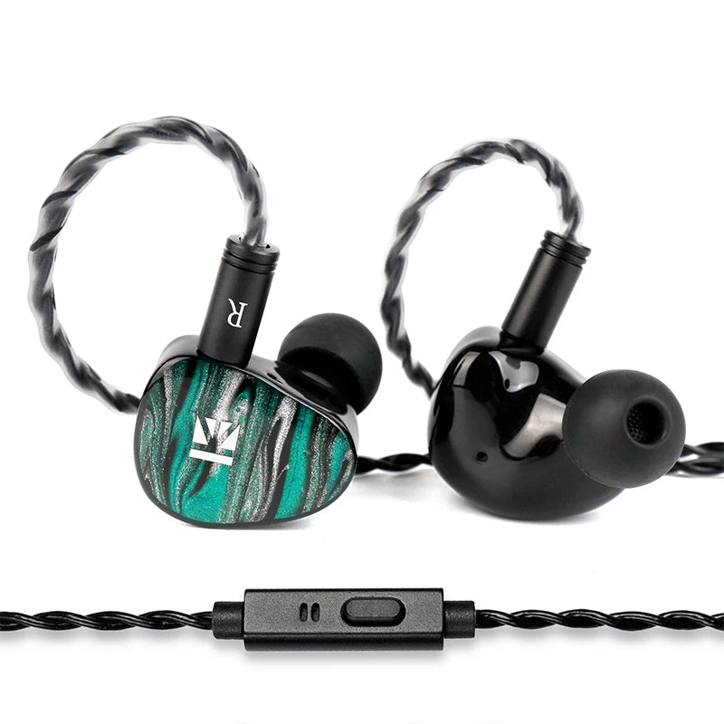 KBEAR KB03 Bone Conduction & DD & BA Hybrid Earphones 3D Printed HIFI Bass Earbuds Metal Monitor Headphones Gaming Headset