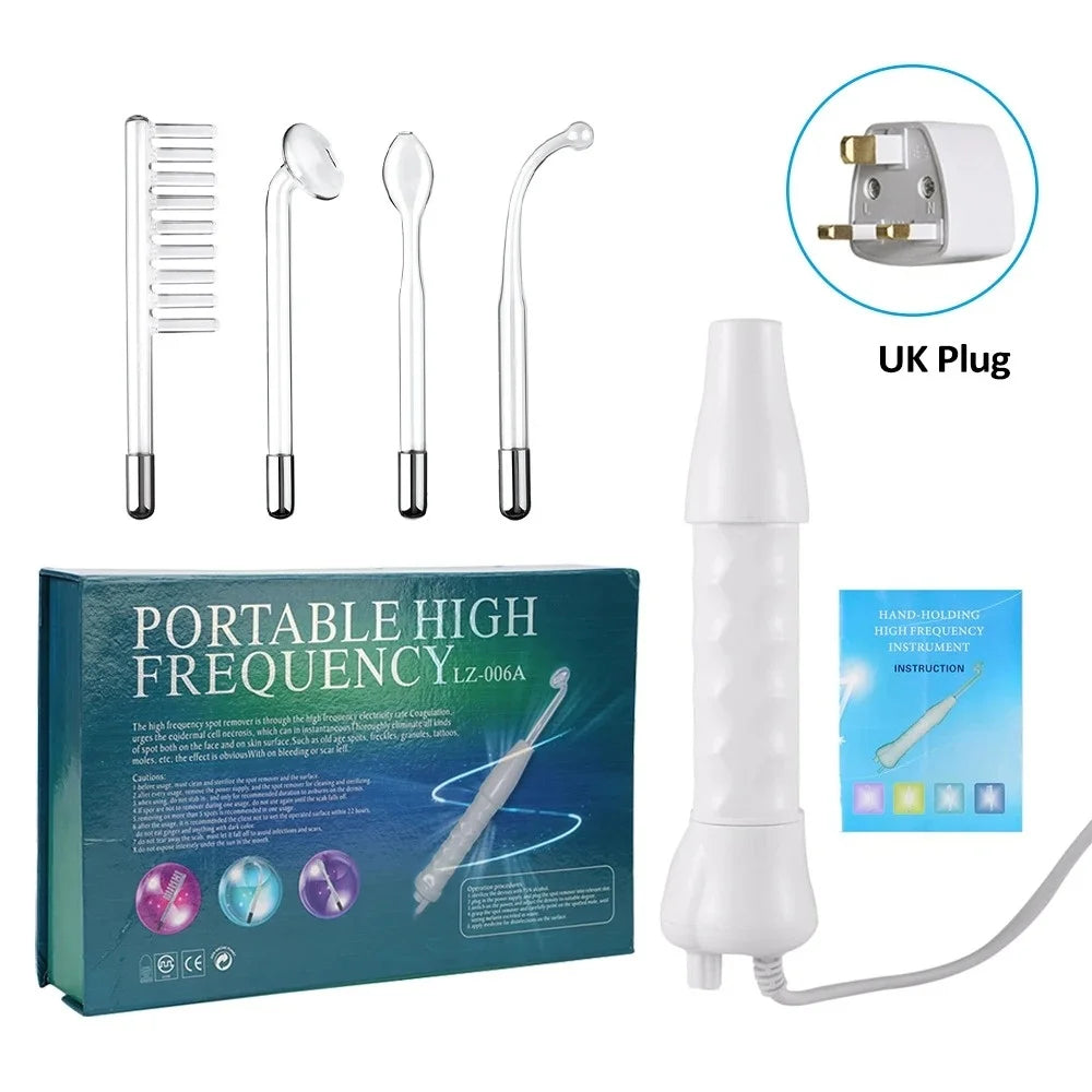 Portable High-Frequency and Microcurrent Electrotherapy Device, Acne Removal and Beauty Comb
