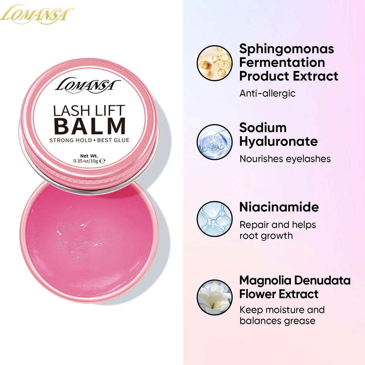Lomansa Korean 10g Lash Glue Balm For Lash Lifting Fast Fixing Shape Eyelash Brow Lashes Lift Waterproof Wax Beauty Makeup Tools