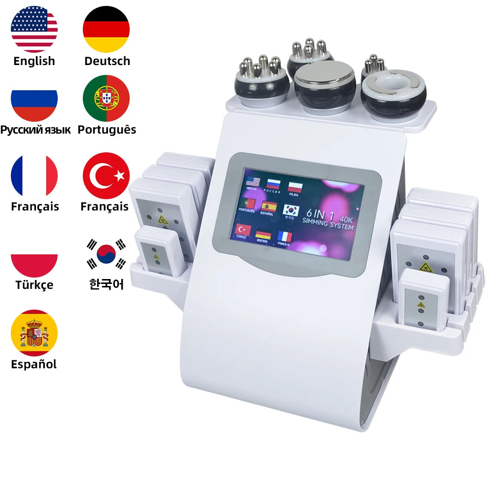 6/9 In 1 40k KIM 8 Cavitating Machine Household Beauty Tools Delivered Locally in the United States Quick Delivery, Free Gift of A Bottle of Gel