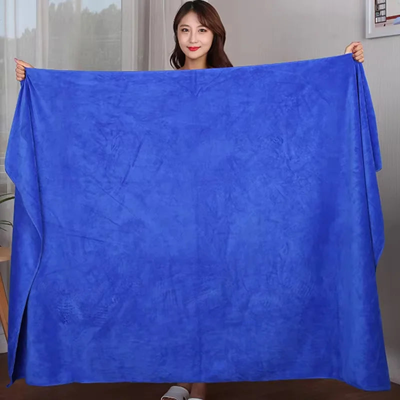 A big towel thick microfiber bath towel absorbent and quick-drying multifunctional swimming fitness sports beauty salon towel