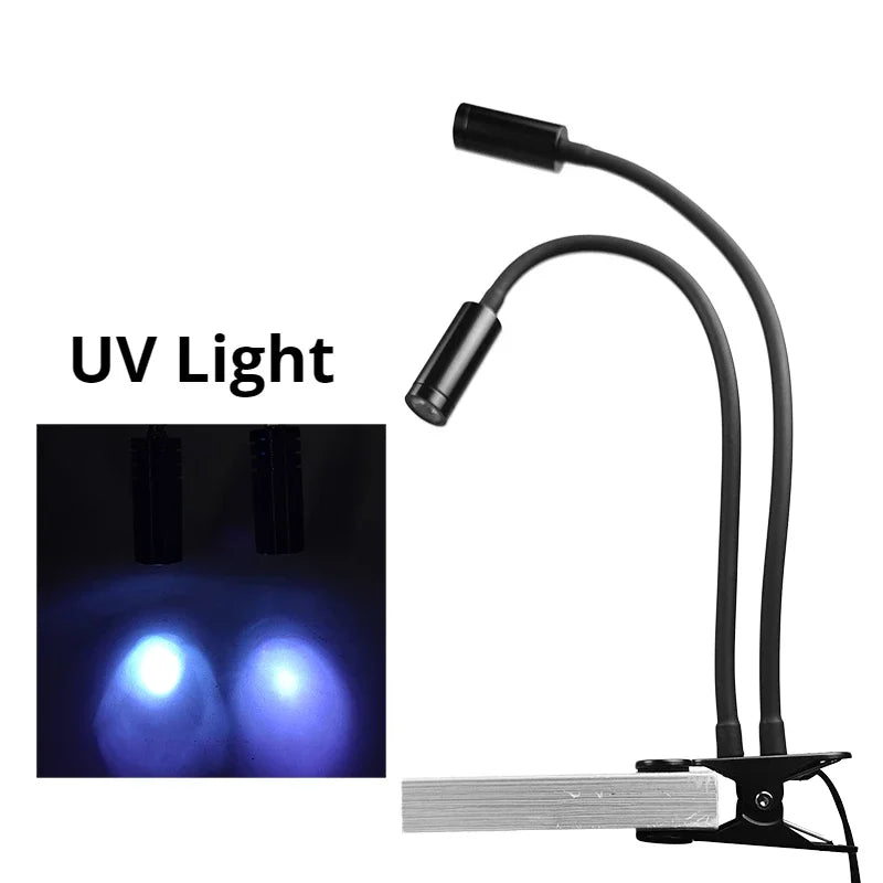 Gooseneck Lamp Microscope LED Light Universal Clamp Light Source Spotlight Cell Phone Electronic Repair Lighting Welding LED
