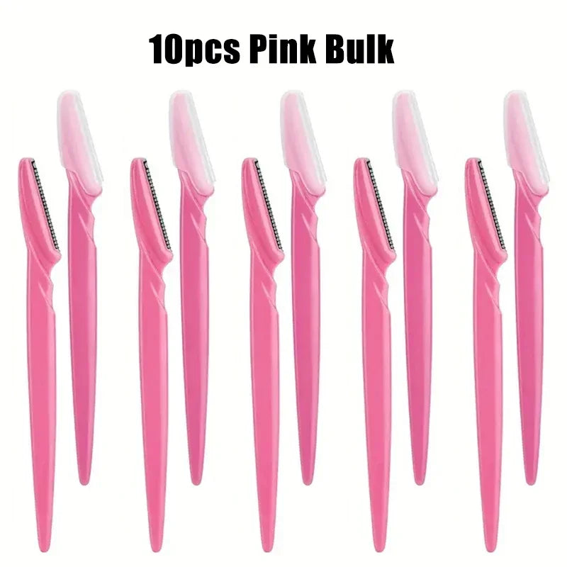 5/10/30/40/66pcs Eyebrow Razors Kit Facial Eye Brow Trimmer Multifunction Facial Hair Removal Tool with Container Safety Beauty