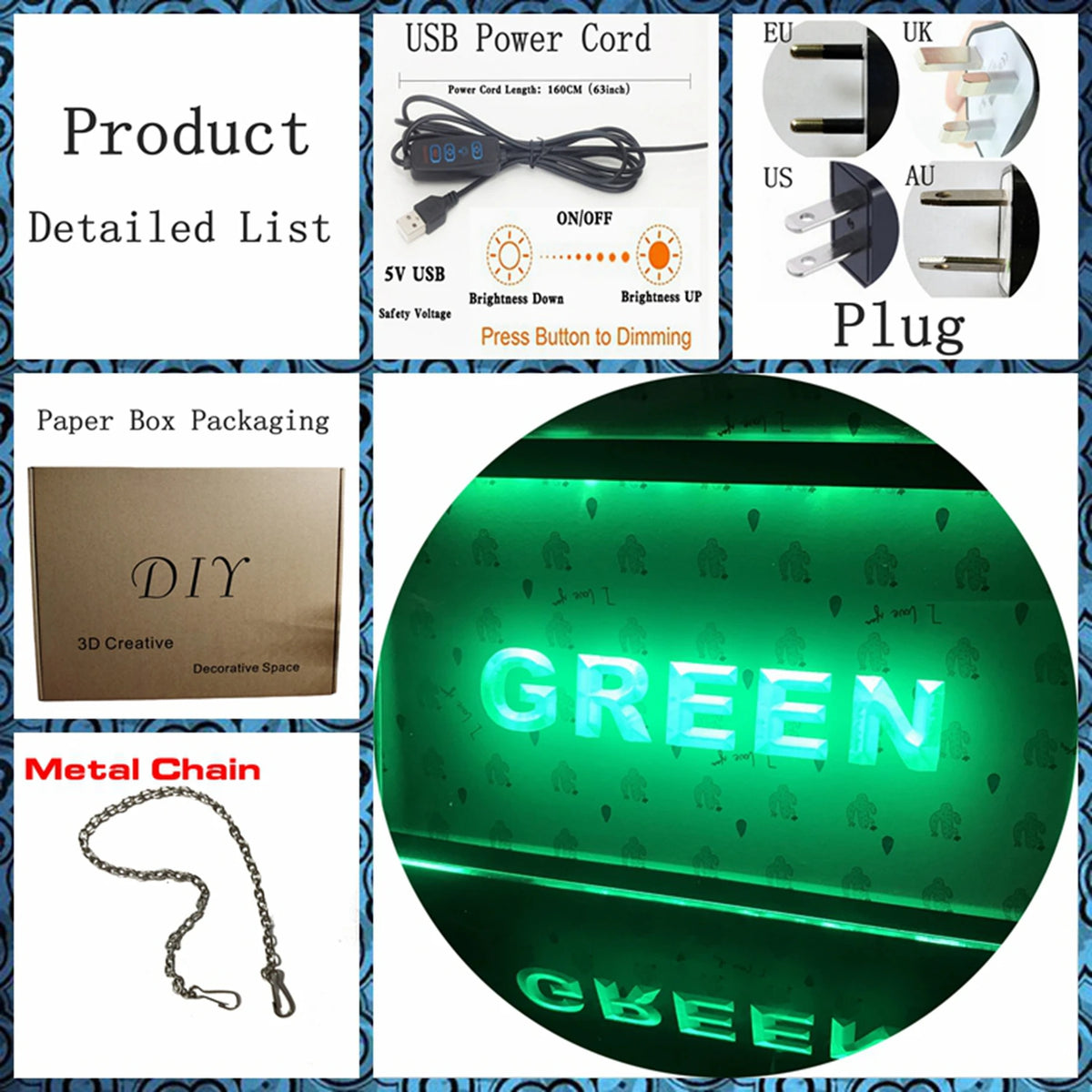 Bar Open Home Décor LED Neon Sign-3D Carving Wall Art for Home,Room,Bedroom,Office,Farmhouse Decor