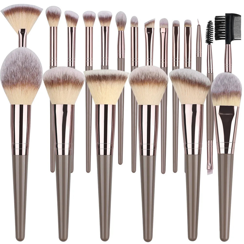 20Pcs Makeup Brushes Set Soft Synthetic Fiber Foundation Eyeshadow Blending Blush Powder Contour Beauty Tool