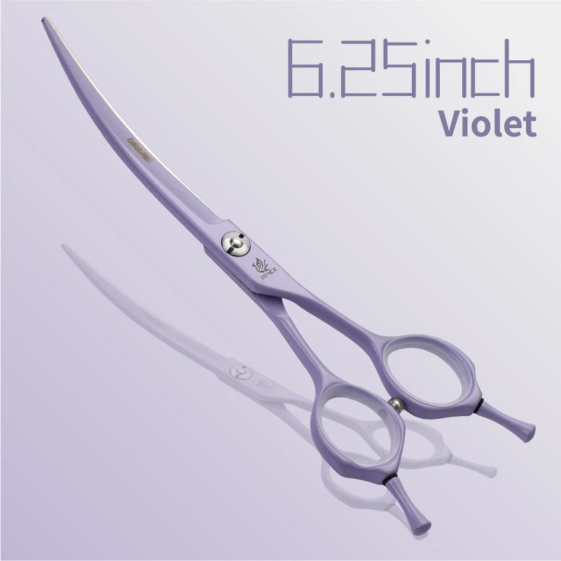 Fenice Dog Scissors 6.25/7.0inch Curved Scissors Pet Grooming Shears JP440C Dog Beauty Scissors Groomer Equipment