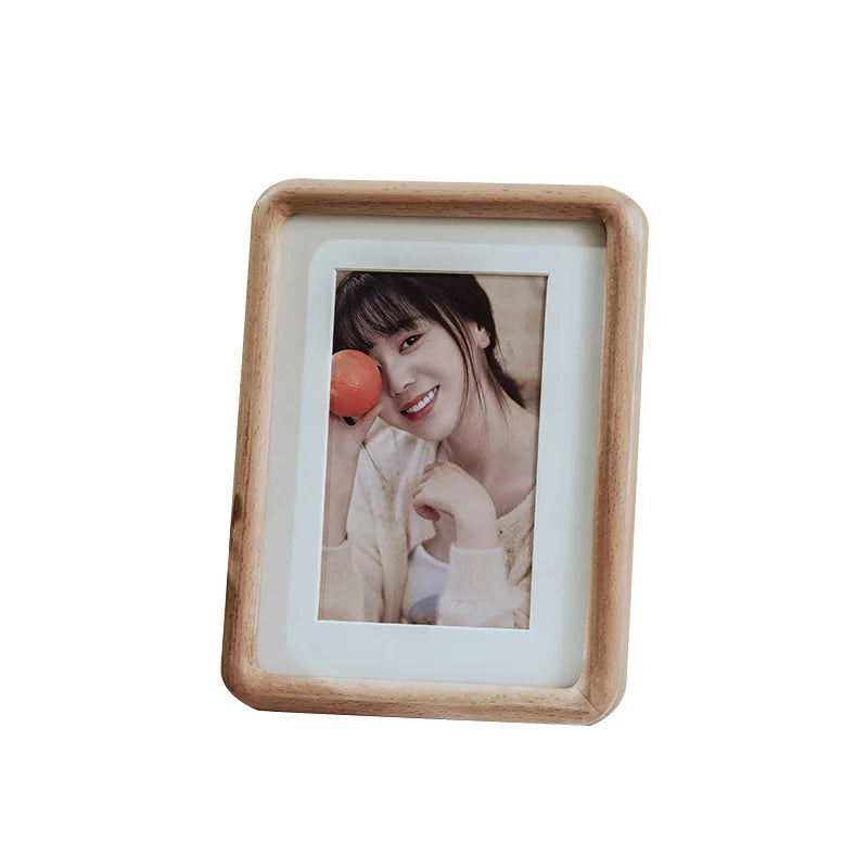 Black Walnut Solid Wood Rounded Corner Photo Frame Decorative Tabletop Display Wooden Picture Frame Artwork Holder Home Décor