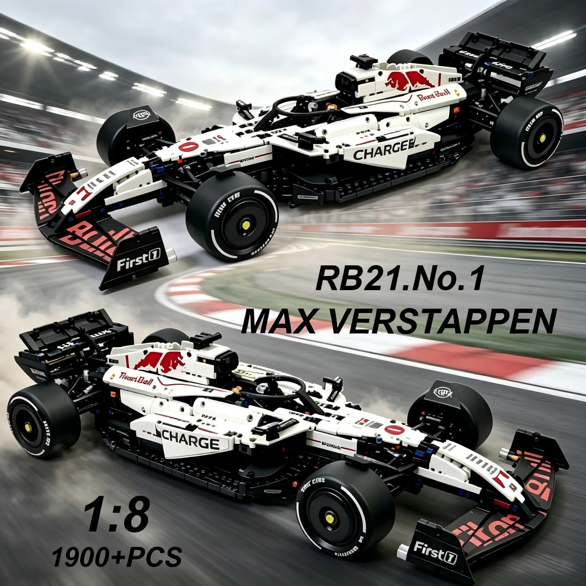 2026 New Model MK6025 Technical Classic Performance Series – 1,900 PCS RB21 White Sports Car Set for Home Décor and Gifts