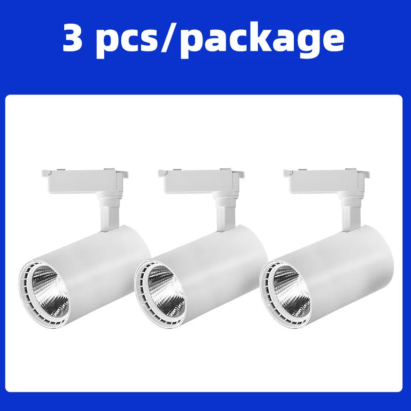 Full Set Track Light Led Spot110-265V COB Rail Lighting Fixture for Clothing Store Spotlight Home Ceiling Lights Led Track Lamp