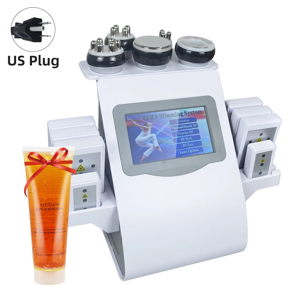 Sentidos 6-in-1 40k KIM 8 Cavitating Machine Household Beauty Tools Delivered Locally in the United States Quick Delivery, Free Gift of A Bottle of Gel