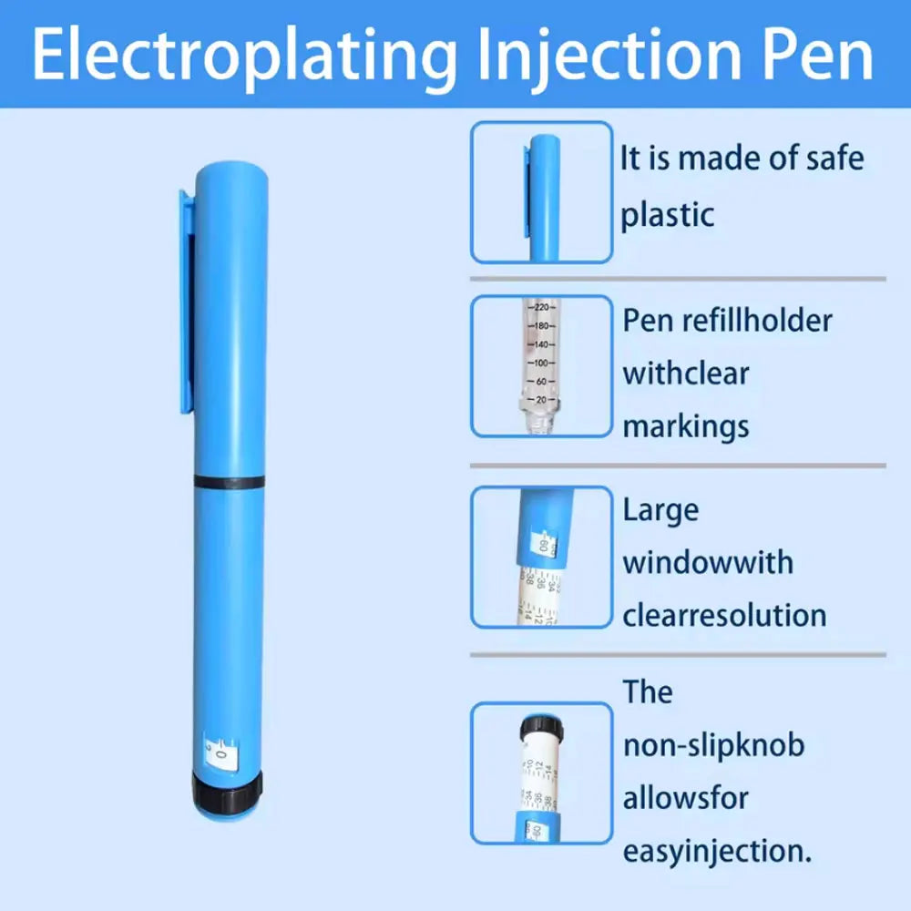Reusable 3ml Injection Pen Set With Portable Case 10 Needle 10 3ml Cartridge for Weight Loss Medical Aesthetic Beauty Universal