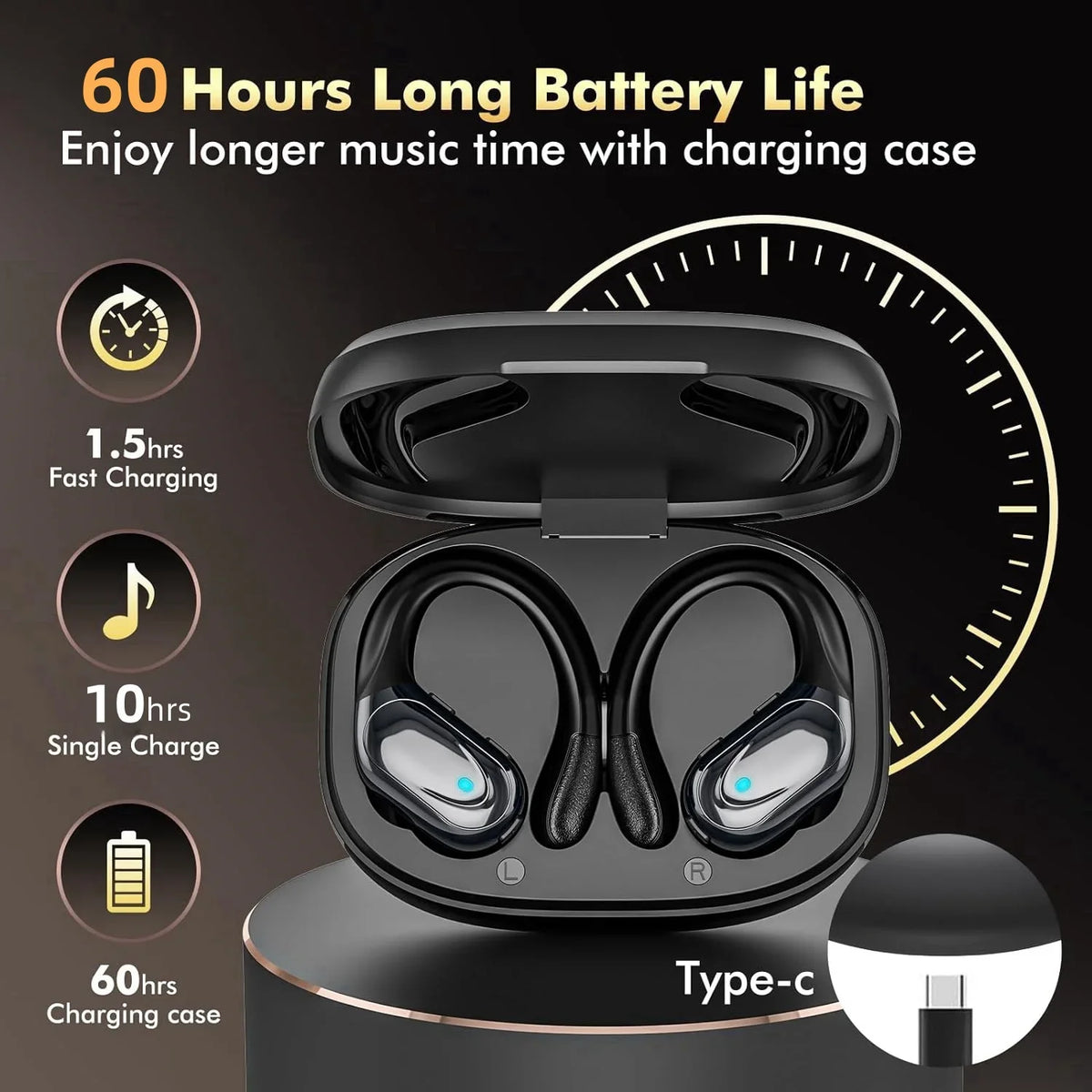 BX17 TWS Wireless Headphones Noise Cancelling Gaming Earphone Bluetooth 6.0 HIFI Sport Earbuds Music Headsets For Android iPhone