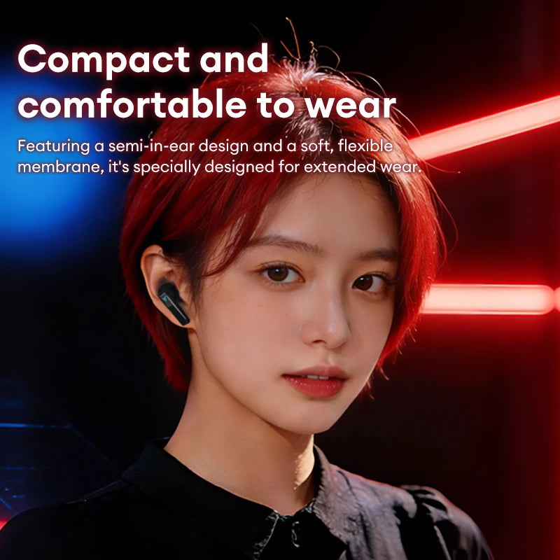 Lenovo GT105 Gaming Headphones Bluetooth 6.0 Wireless Earphones RGB Lighting Esports Earbuds Ultra-Low Latency 24H Playtime Gift