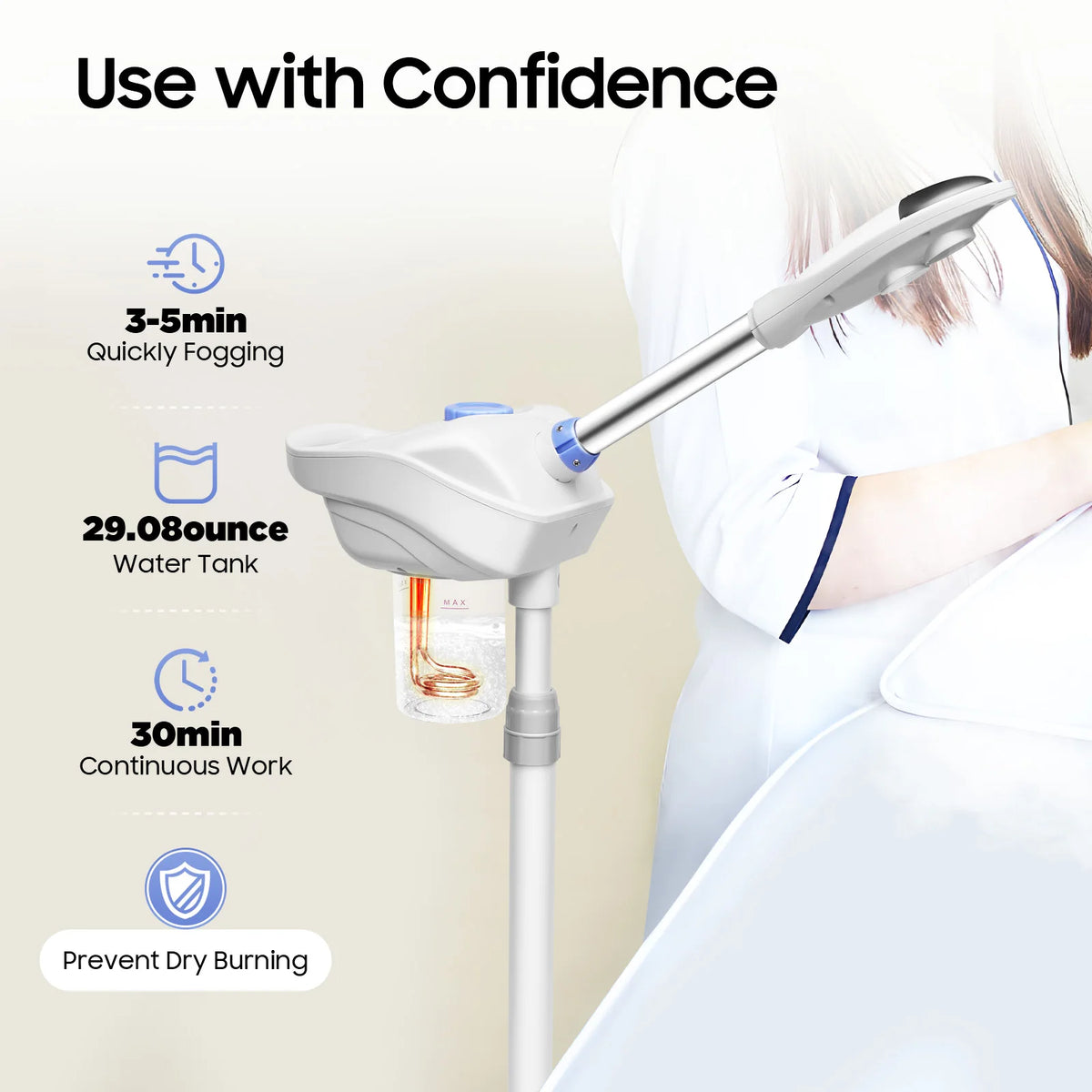 Beauty Spray Machine Hydration Herbal Skin Care Ozone Beauty Universal Wheels Warm Steam Skin Hydrated Cleansing Salons Spa