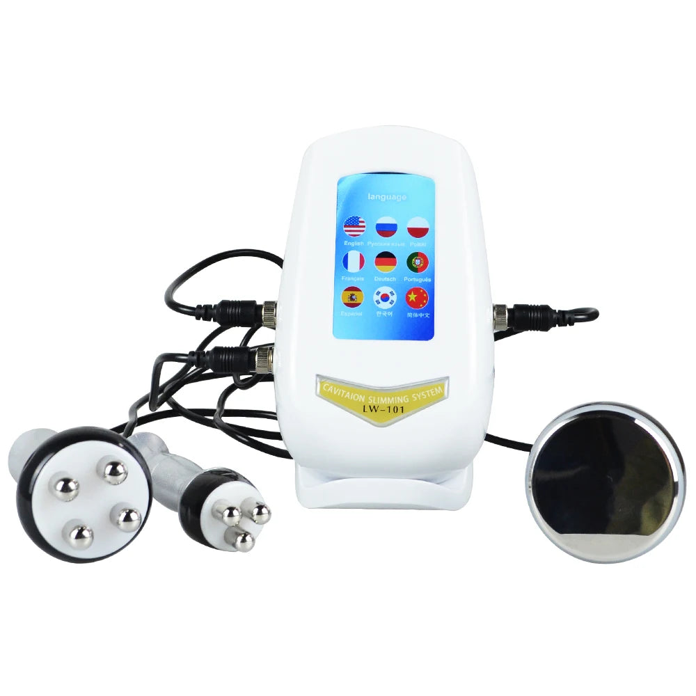 Novlora 3 In 1 40K Cavitation Machine Body Slimming Skin Tightening Fat Removal Vacuum Beauty Device Spa Salon Home Use