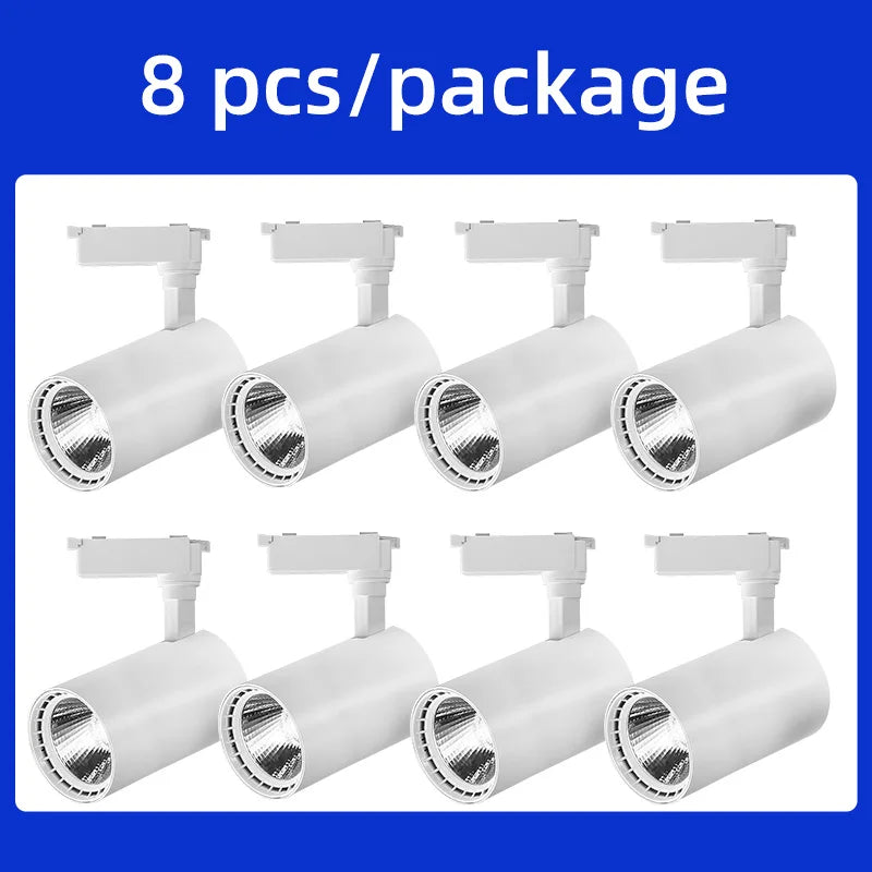Full Set Track Light Led Spot110-265V COB Rail Lighting Fixture for Clothing Store Spotlight Home Ceiling Lights Led Track Lamp