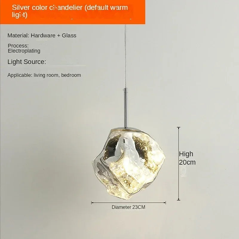 Simple Modern Pendant Light Ice Glass Hallway Dining Room Bedroom Living Corridor Personalized Entrance Lamp Hanging Lighting