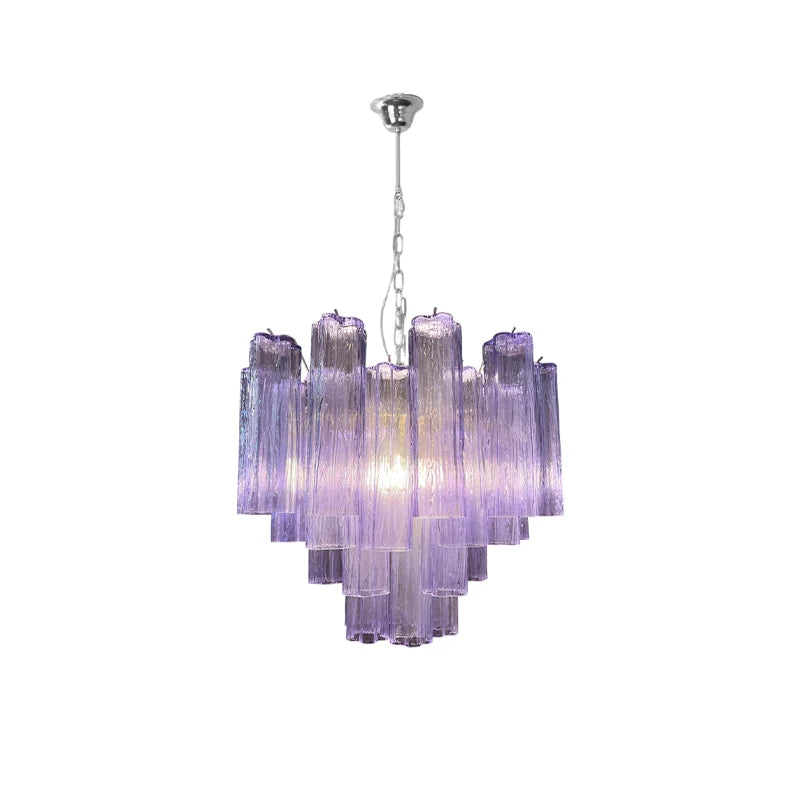 Pink Beauty Glass Art E14 2026 Chandelier Lighting Suspension Luminaire Lampen French Design Hanging Light For Dinning Room
