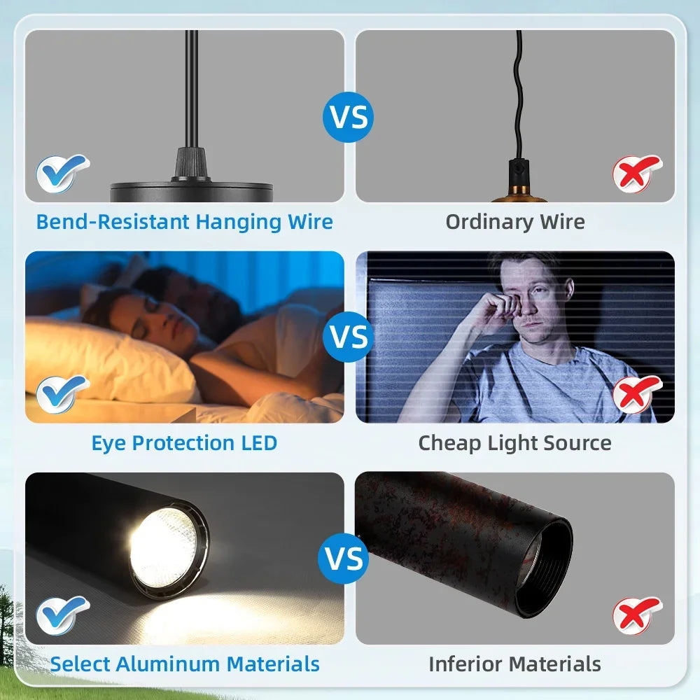 Track LED Pendant Lights Ceiling Lamp 10W/15W Spot Lights 110V 220V Rail Lighting Hanging Lamp for Kitchen Living Room Bedroom