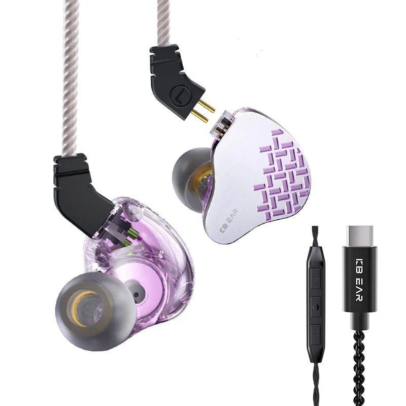 KBEAR Rosefinch IEM Earbuds Anti-burst Sound Design HiFi Earphones Monitoring Headphone Optional 1.2m/2m Extension Cable Headset