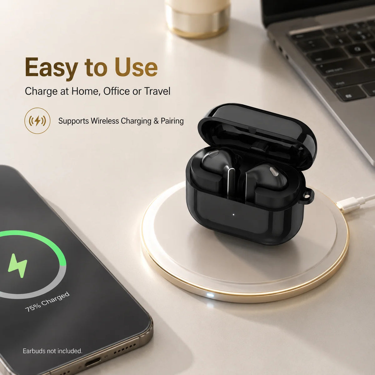 Replacement Wireless Charging Case For Buds 3 Support Bluetooth Compatible Earbuds Charger Base Type-C 590mAh No Earbuds