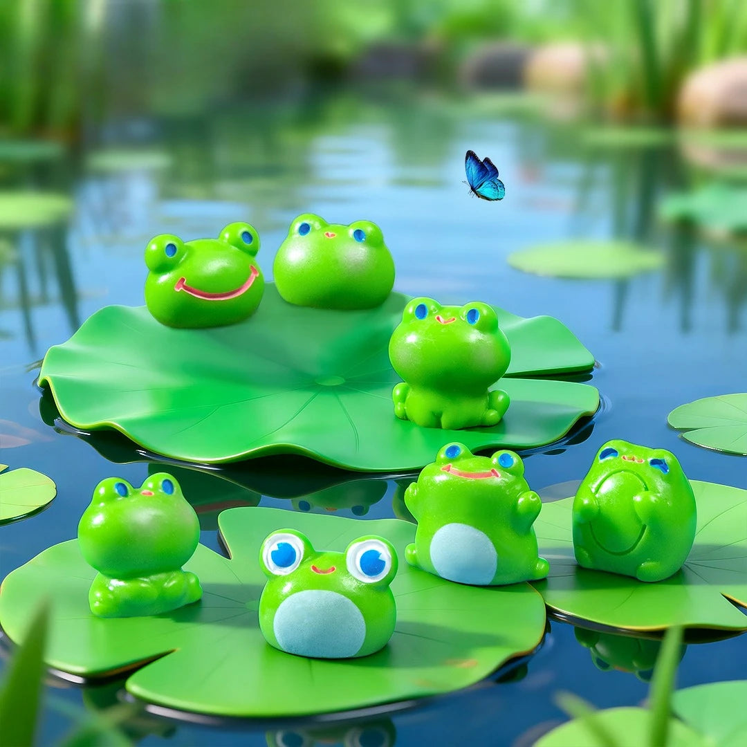 10-100PC Mini Resin Frogs Green Tiny Frogs Figurines Miniature Home Décor Fairy Garden Decor Dollhouse Birthday Party Favor Gift