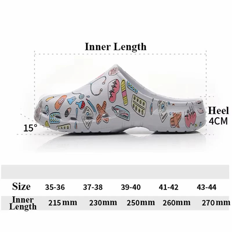 Non-slip Nurse Clogs Hospital Doctor Surgical Slippers Women EVA Medical Shoes Dental Nursing Clogs SPA Beauty Salon Shoes Y07