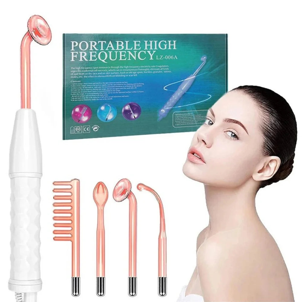 Portable High-Frequency and Microcurrent Electrotherapy Device, Acne Removal and Beauty Comb