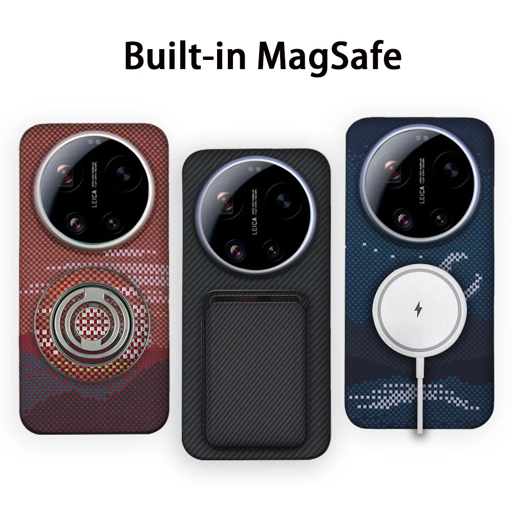 Aramid Carbon Fiber Case for Xiaomi 17 Ultra Cases Ultra-thin Shock-proof Aramid Fiber Cover Protective Shell Phone Accessories