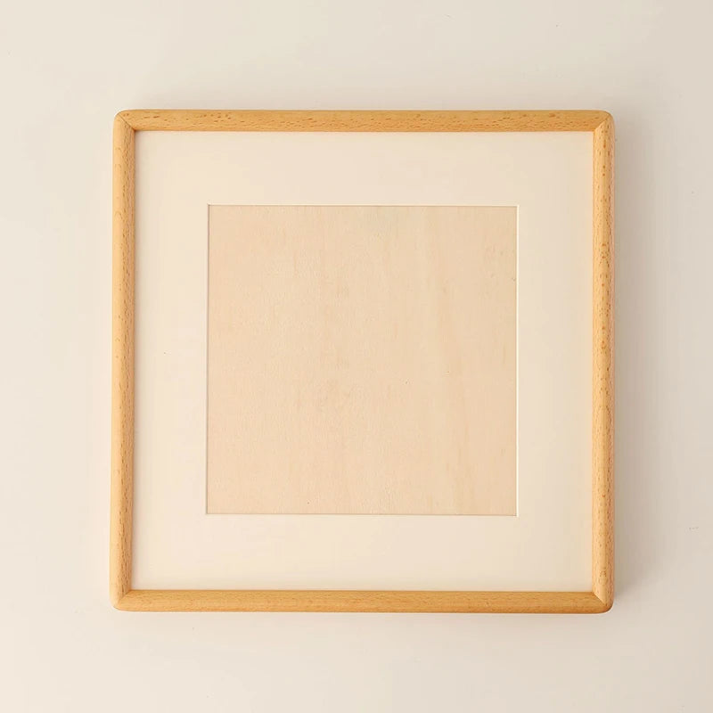 Solid Wood Picture Frame - Black Walnut Rounded Corner Square Photo Frame for Home Décor and Display