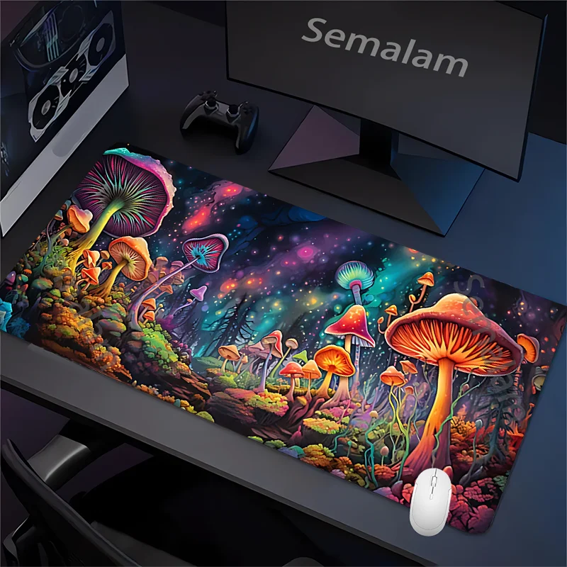 Fantasy Dark Forest Playmat Gaming Mouse Pad Non-slip Rubber Base 35x60 MTG Desk Mat Washable Pads for Game & Office Room Decor