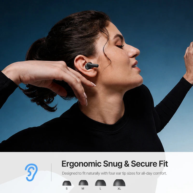 Baseus Bass EP10 Ultra Adaptive ANC Wireless Earbuds Bluetooth 6.0 Hi-Res Audio 6 Mics Wireless Earphones 65Hrs IP55